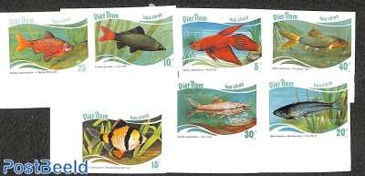 Fishes 7v, imperforated