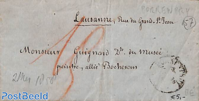 Letter from Lausanne to Chaux de Fonds