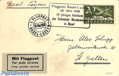 airmail to St.Gallen