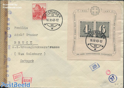 Envelope from Interlaken to Ostmark