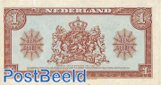 1 Gulden 1945 Serie 1 Digit 2 Letters 6 Digits