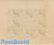 Imperforated m/s, 6 of 8 stamps are MNH
